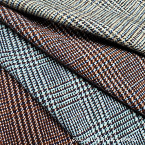 Boucle Fashion Plaid with gold Lurex fabric